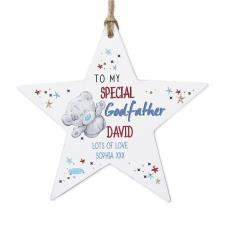 Personalised Me to You Godfather Wooden Star Decoration Image Preview